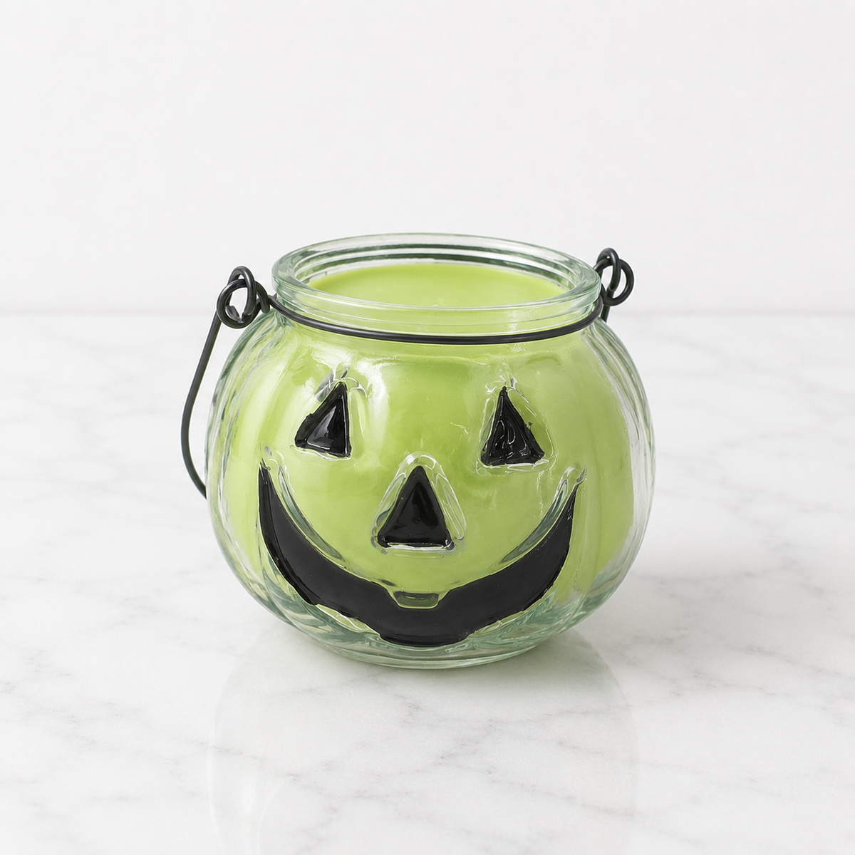 12oz Wickless Clear Jack-O-Lantern