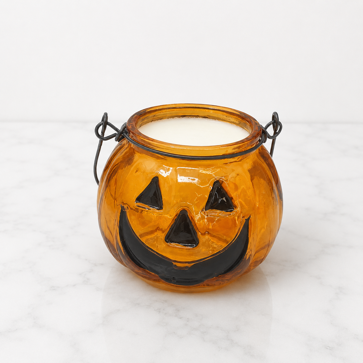12oz Wickless Orange Jack-O-Lantern